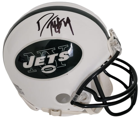 Darrelle Revis HOF signed New York Jets mini football helmet proof COA autographed