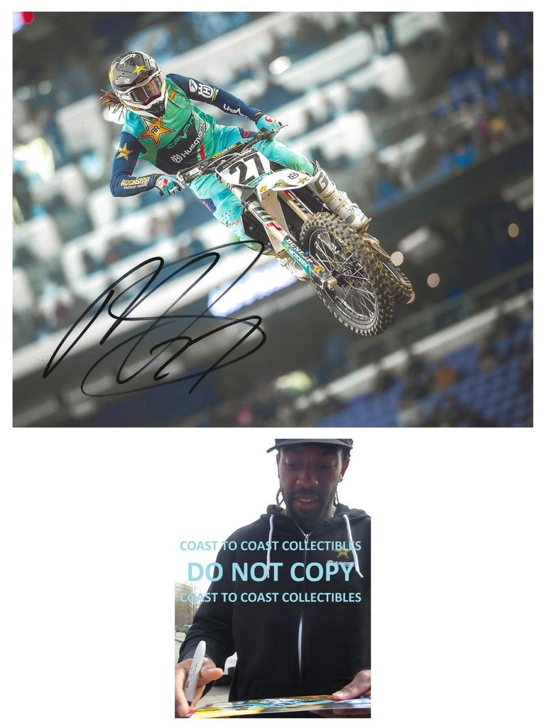Malcolm Stewart Motocross Supercross Signed 8x10 Photo COA Proof Autographed