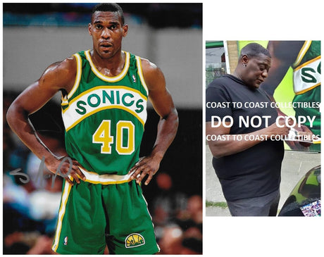 Shawn Kemp Signed Seattle Sonics Basketball 8x10 Photo COA Proof Autographed.
