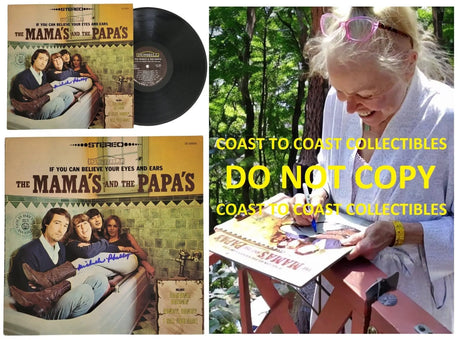 Michelle Phillips Signed Mamas and the Papas Album COA Proof Autographed Vinyl Record STAR