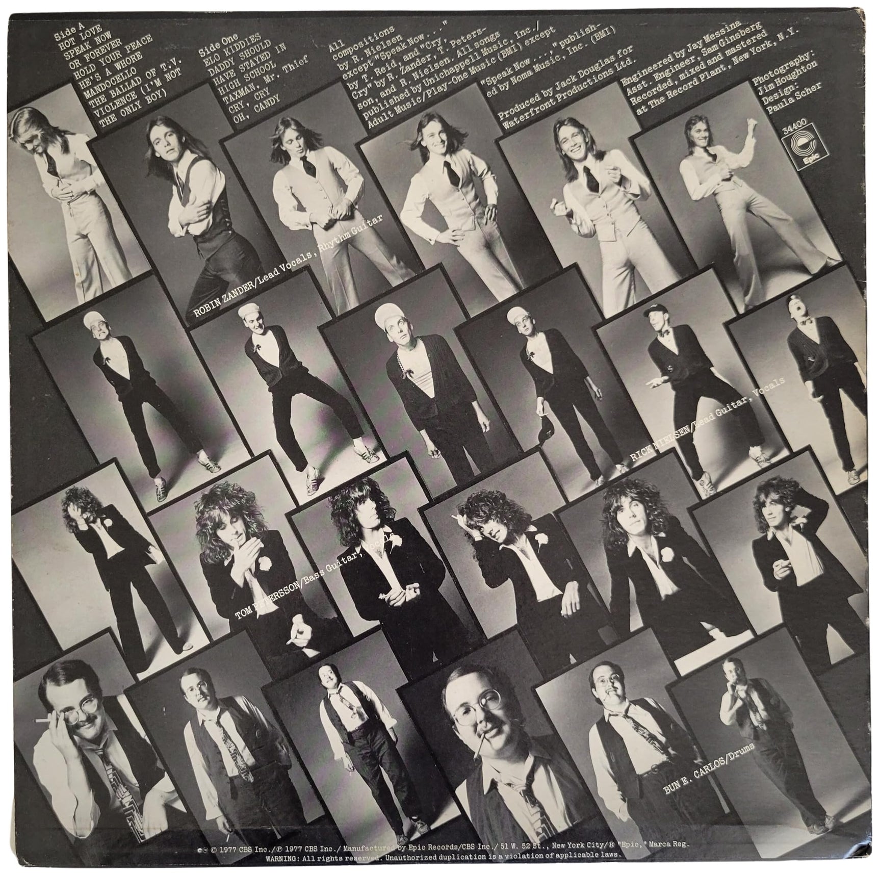 Cheap Trick band signed album Vinyl COA proof Robin Zander,Rick Nielsen,Tom Peterson star