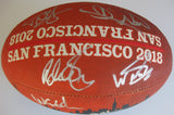 2018 England National 7's team signed, autographed San Francisco World Cup Rugby logo ball & Proof