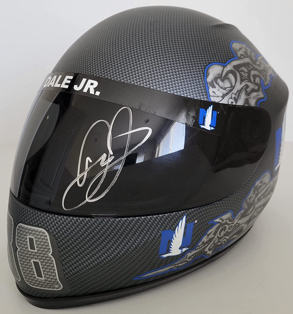 Dale Earnhardt JR signed Nation Wide Nascar full size helmet COA proof autographed