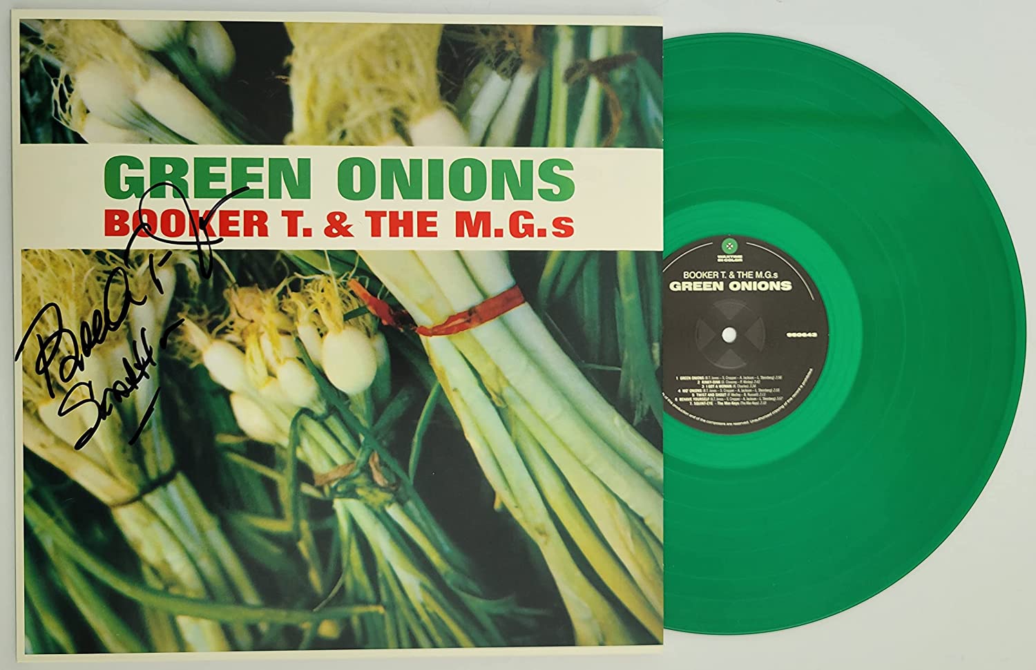 Booker T & The M.G's signed Green Onions album vinyl COA exact proof autographed STAR
