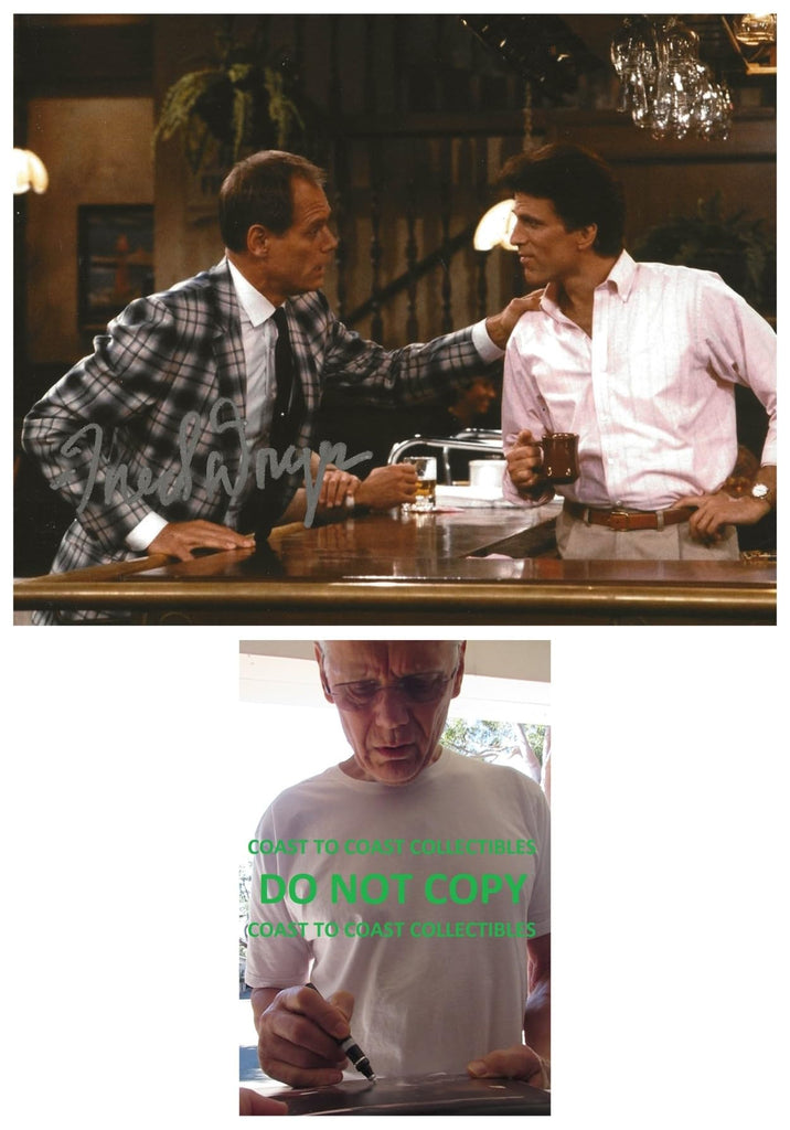 Fred Dryer actor signed Cheers 8x10 photo Proof COA autographed STAR
