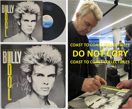 Billy Idol signed Don't Stop album vinyl LP COA exact proof autographed STAR