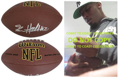 Breece Hall Signed Football Proof COA Autographed New York Jets NFL Iowa State