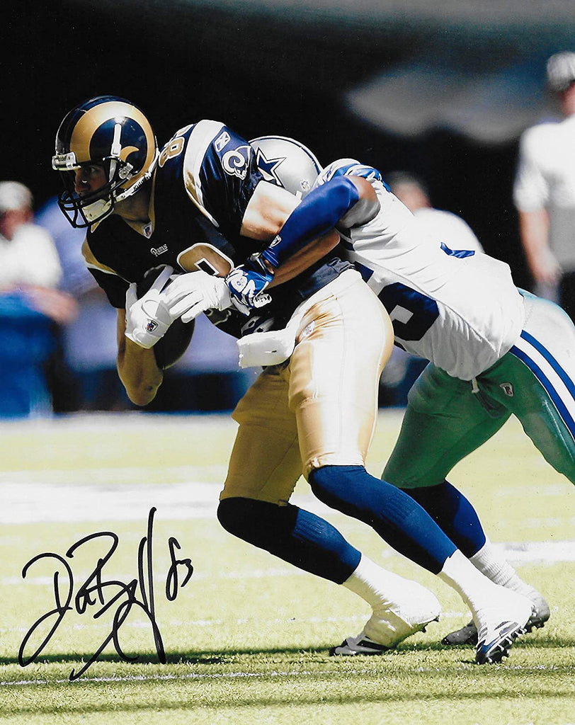 Drew Bennett St Louis Rams signed autographed football 8x10 Photo COA