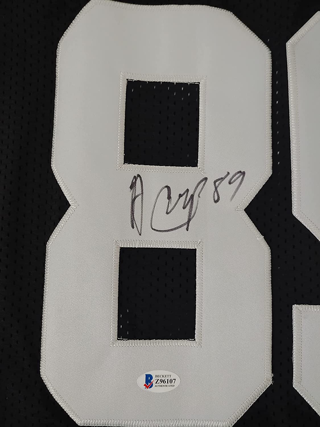 Amari Cooper signed Oakland Raiders football jersey proof Beckett COA autographed
