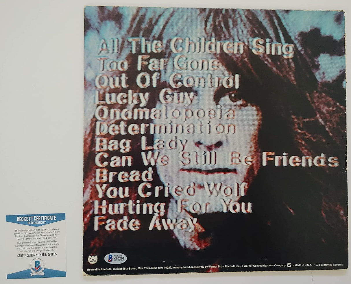 Todd Rundgren signed Hermit of Mink Hollow Album Vinyl Record Proof Beckett STAR autographed