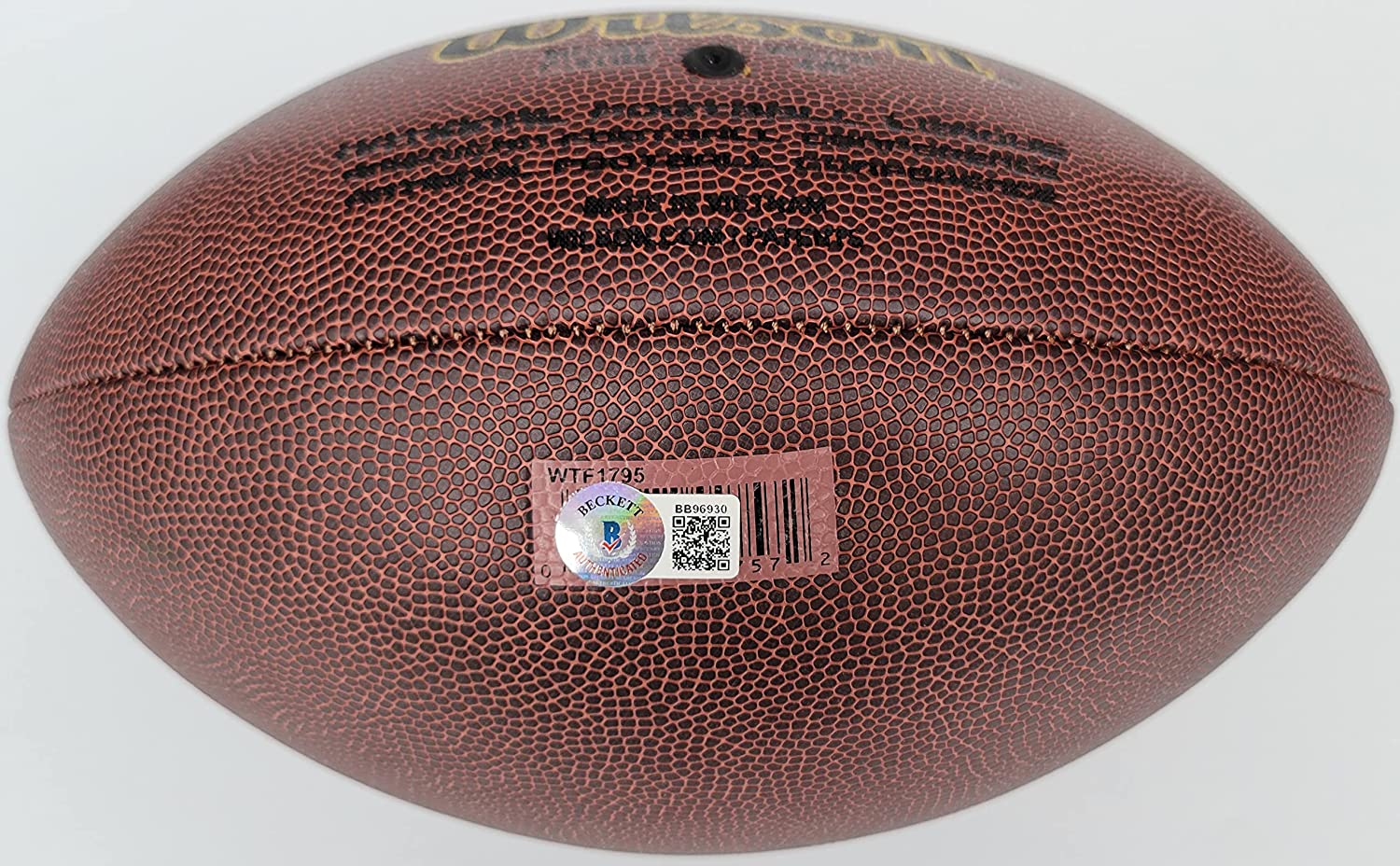 Lawyer Milloy New England Patriots Seahawks signed football proof Beckett COA autograph