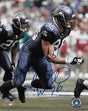 Grant Wistrom Seattle Seahawks signed football 8x10 photo COA