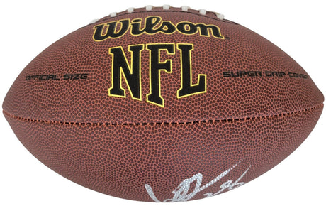 Warrick Dunn Tampa Bay Buccaneers Falcons signed football proof COA autographed