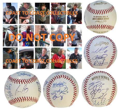 2014 San Francisco Giants team signed World Series baseball proof COA autographed