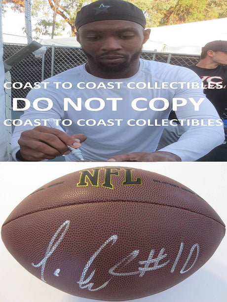 Tavon Austin Dallas Cowboys, signed autographed NFL Football, COA with the Proof Photo of Tavon signing will be included