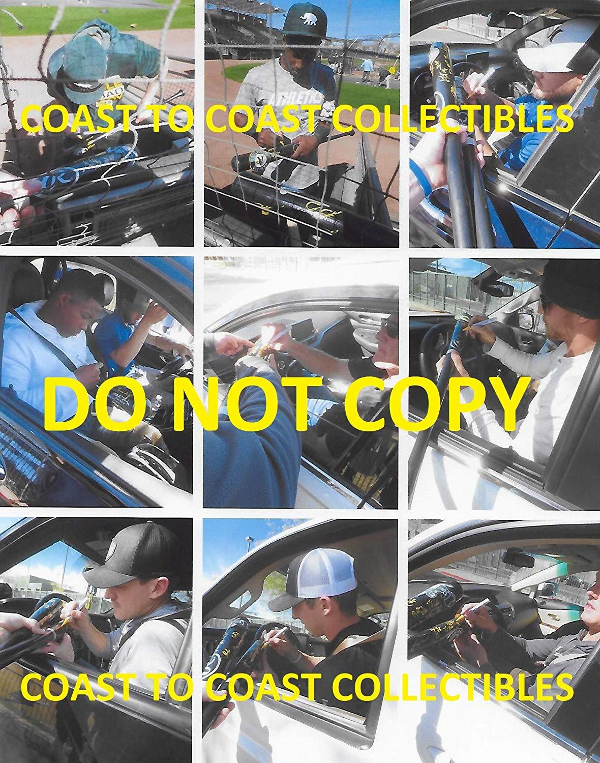 2019 Oakland Athletics, A's team signed autographed Baseball Bat, COA with the proof photos will be included