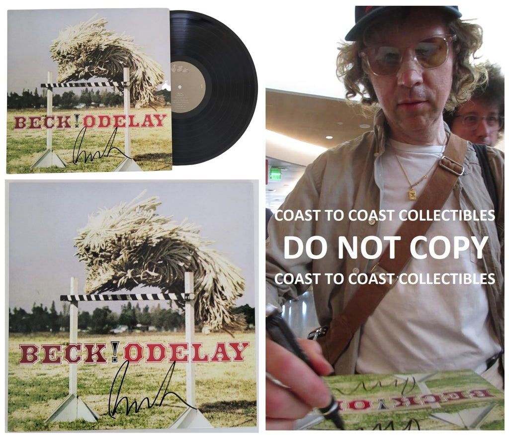 Beck Hansen signed Odelay album COA exact proof autographed vinyl record STAR