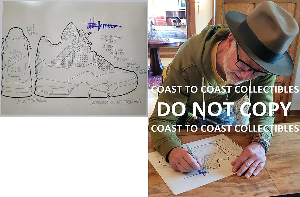 Tinker Hatfield signed Nike Air Jordan 4 11x14 photo COA proof autograph STAR