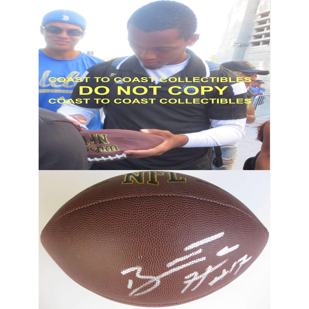Brett Hundley, Green Bay Packers, UCLA Bruins, signed, autographed, NFL football - COA with proof
