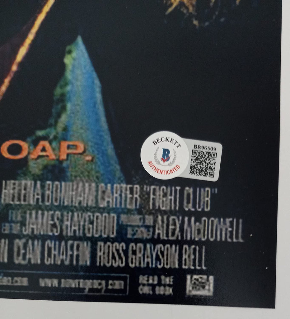 Chuck Palahniuk signed 12x18 Fight Club movie poster photo Beckett COA proof STAR