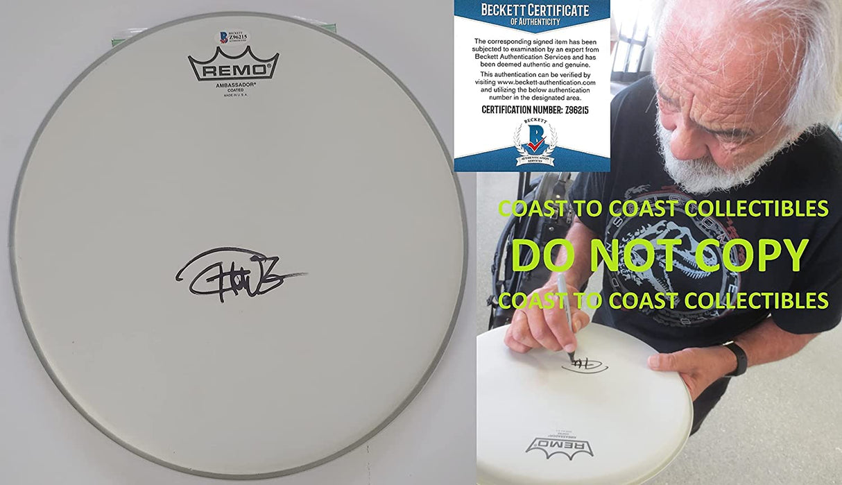 Tommy Chong actor comedian signed 12'' Drumhead exact Proof Beckett COA autograph STAR