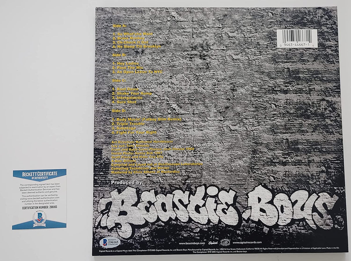 Mike Diamond signed Beastie Boys Solid Gold Hits album vinyl Proof Beckett COA autograph STAR