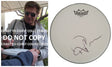 Roger Taylor Duran Duran drummer signed 8'' Drumhead COA exact proof.autographed STAR