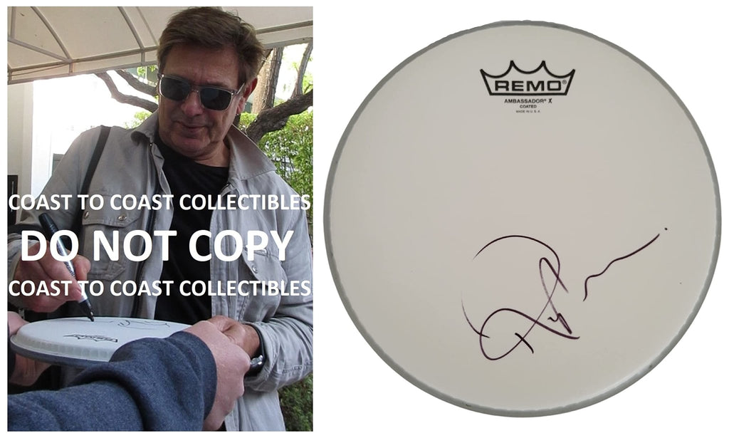 Roger Taylor Duran Duran drummer signed 8'' Drumhead COA exact proof.autographed STAR