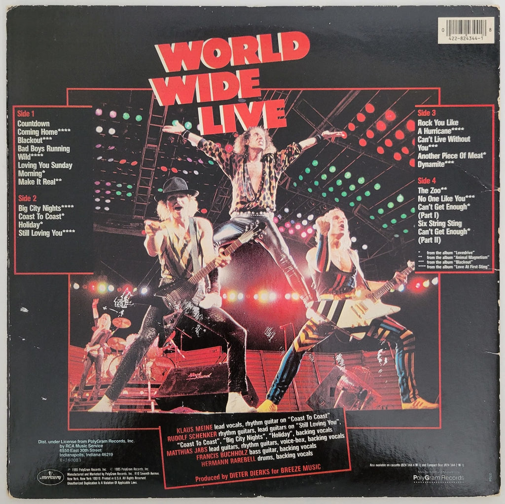 Klaus Meine Rudolf Schenker signed Scorpions World Wide Live album COA proof star autographed