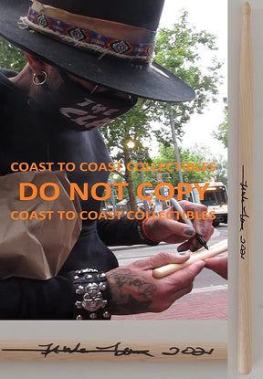Frank Ferrer Gun N Roses drummer signed autographed Drumstick COA exact proof STAR