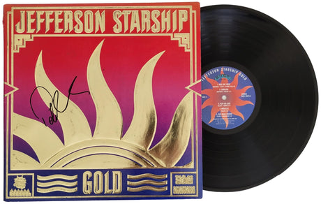 Pete Sears Signed Jefferson Starship Gold Album Vinyl Record COA Proof STAR