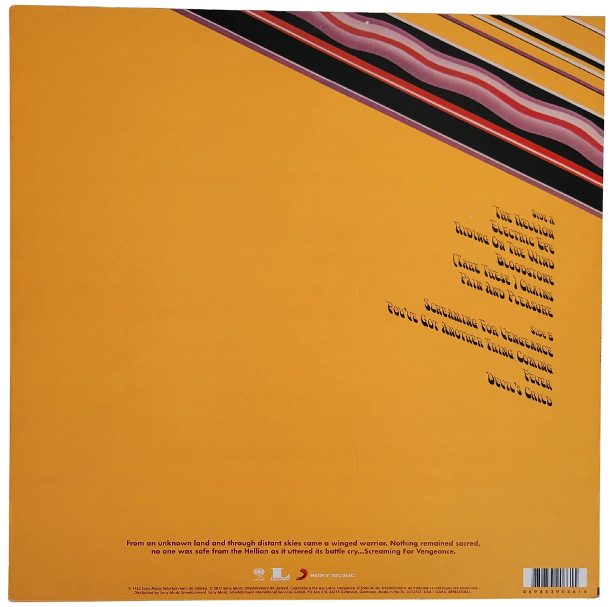 Halford Tipton Hill Downing signed Judas Priest Screaming of Vengeance album COA proof star