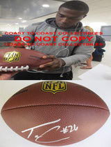 Tevin Coleman San Francisco 49ers signed, autographed, NFL Duke football, exact proof COA