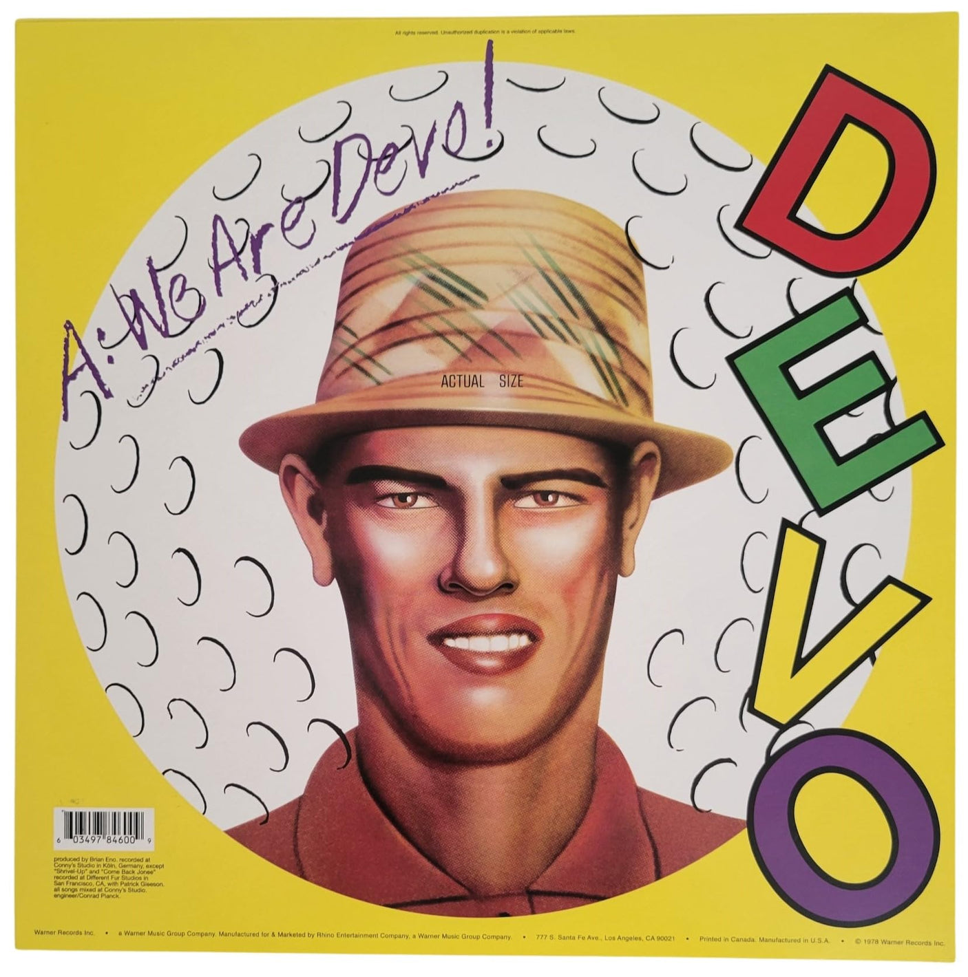 Devo signed Are We Not Men We Are Devo Album COA Proof Autographed Vinyl Record
