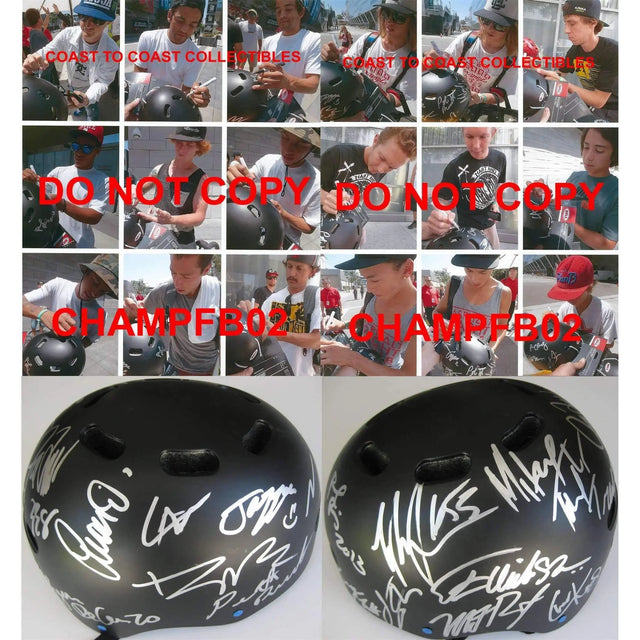 X Games athletes signed autographed helmet - Paul Rodriguez, Nyjah Huston, Rob Dyrdek and more