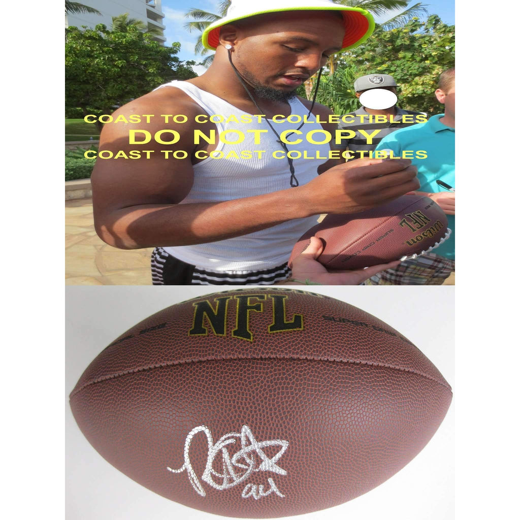 Robert Quinn, St. Louis Rams, Rams, North Carolina, Tar Heels, Signed, Autographed, NFL Football, a COA with the Proof Photo of Robert Signing Will Be Included