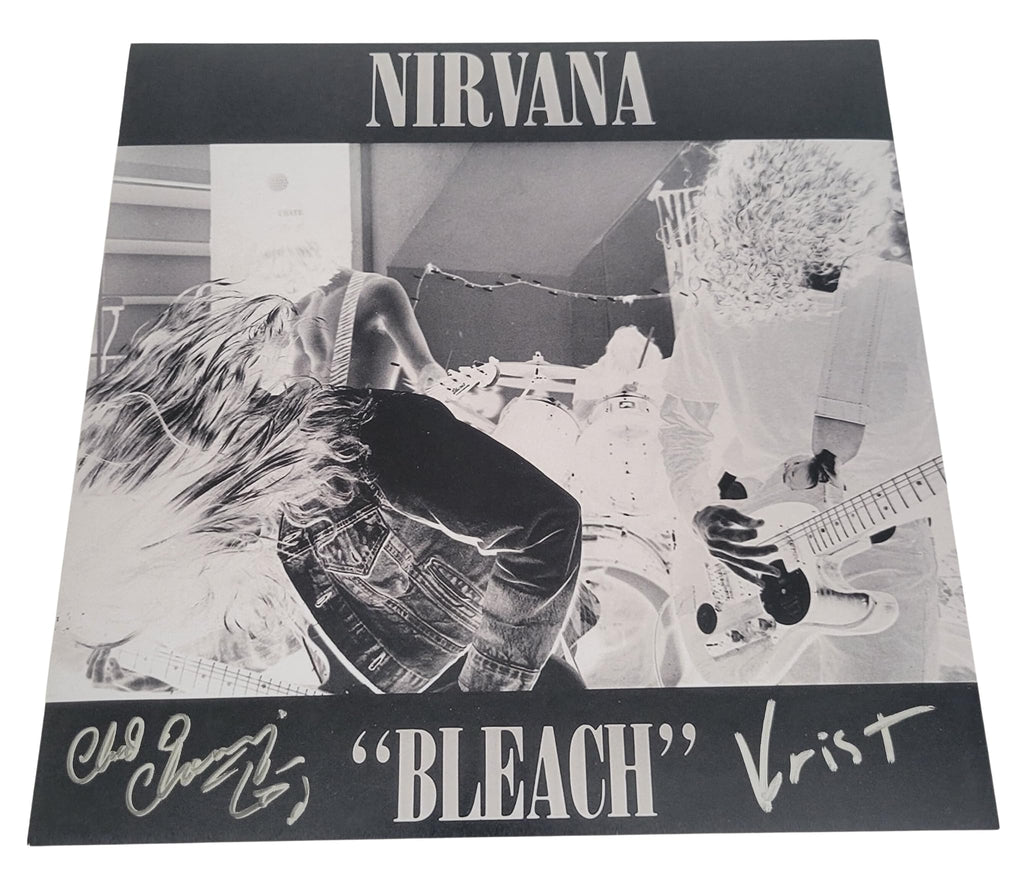 Krist Novoselic signed Nirvana Bleach 12x12 album photo COA proof autographed STAR