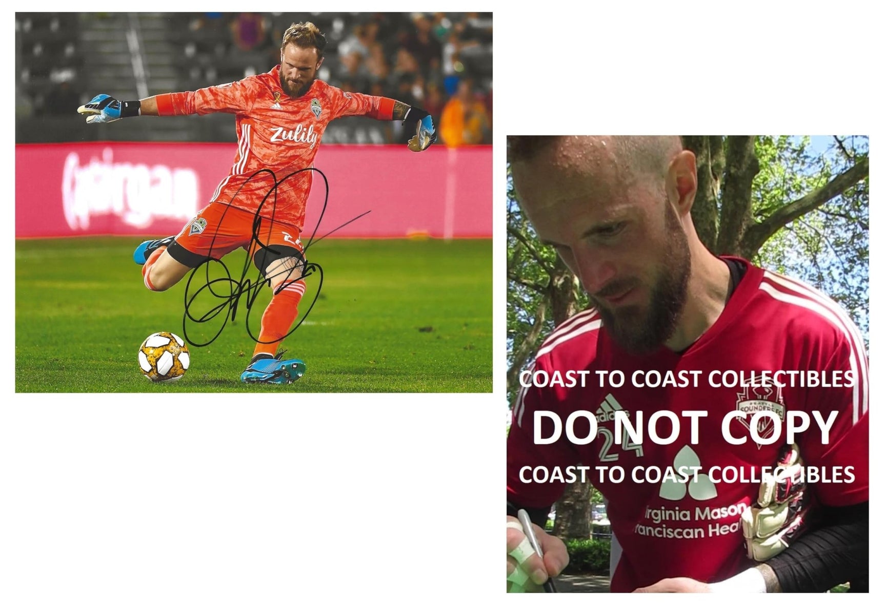 Stefan Frei signed Seattle Sounders FC soccer 8x10 photo proof COA, autographed.