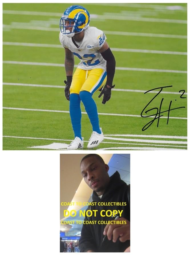 Troy Hill signed Los Angeles Rams football 8x10 photo Proof COA autographed.