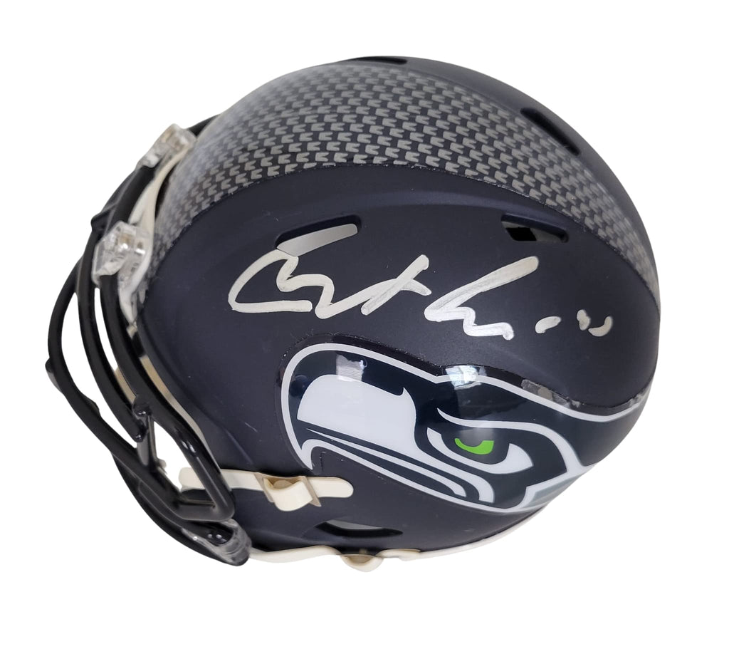 Jaxson Smith Njigba signed Seattle Seahawks mini football helmet proof COA autographed