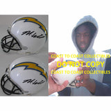 Mike Williams, Los Angeles Chargers, LA, Signed, Autographed, Football Mini Helmet, a COA with the Proof Photo of Mike Signing Will Be Included