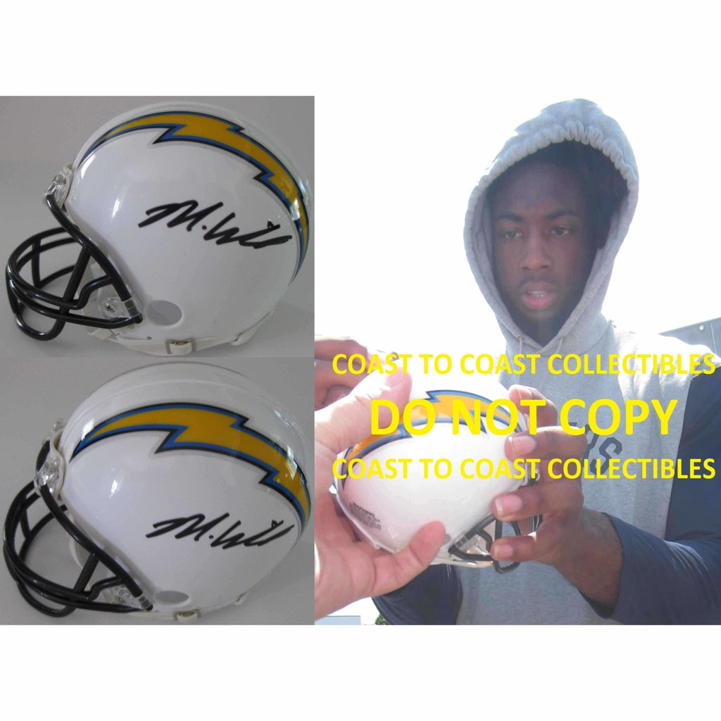 Mike Williams, Los Angeles Chargers, LA, Signed, Autographed, Football Mini Helmet, a COA with the Proof Photo of Mike Signing Will Be Included