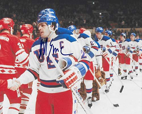Mike Eruzione,1980 Lake Placid Winter Olymics, Usa Gold, signed, autographed, Hockey 8x10 Photo, Coa with the Proof Photo will be included.