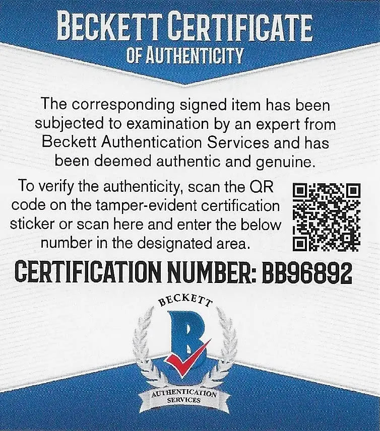 Jim Kelly Buffalo Bills Miami signed NFL football proof Beckett COA autograhped