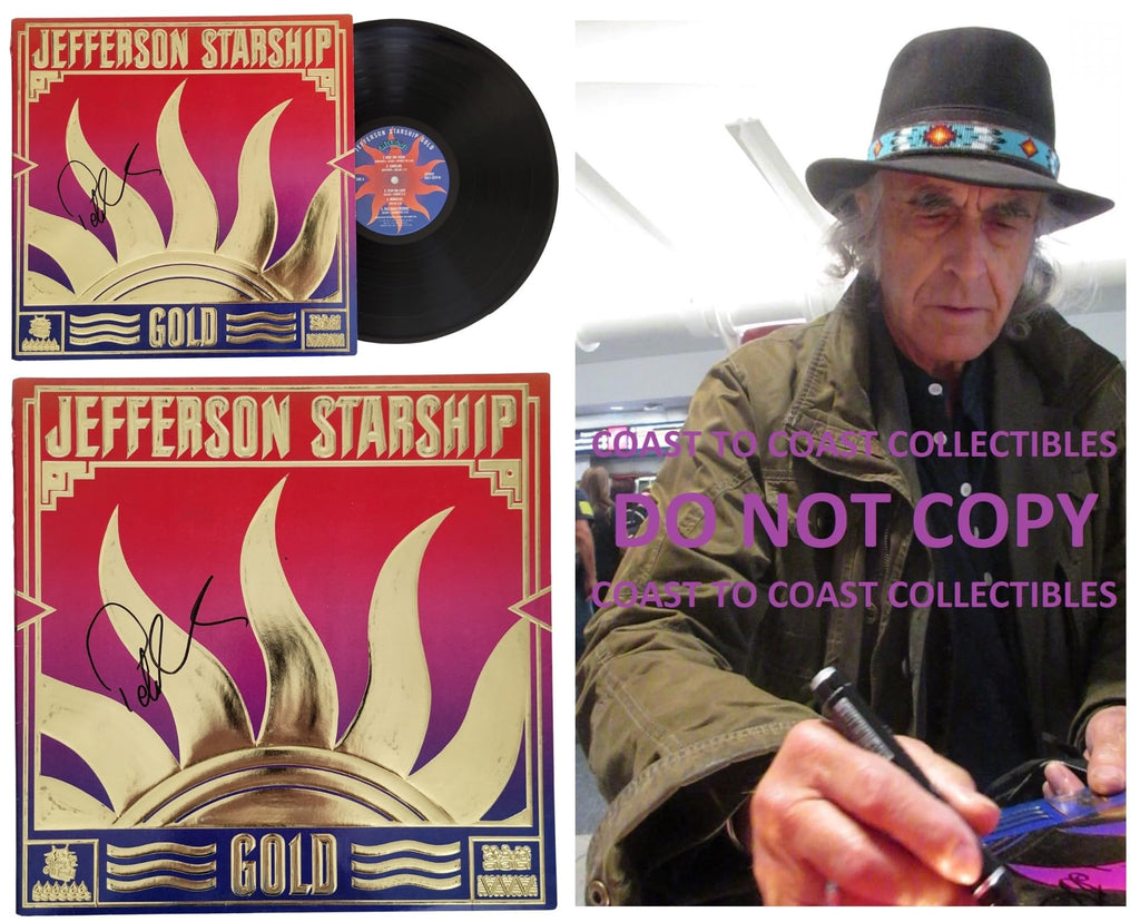 Pete Sears Signed Jefferson Starship Gold Album Vinyl Record COA Proof STAR