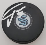 Philipp Grubauer signed Seattle Kraken logo Hockey Puck COA proof autographed