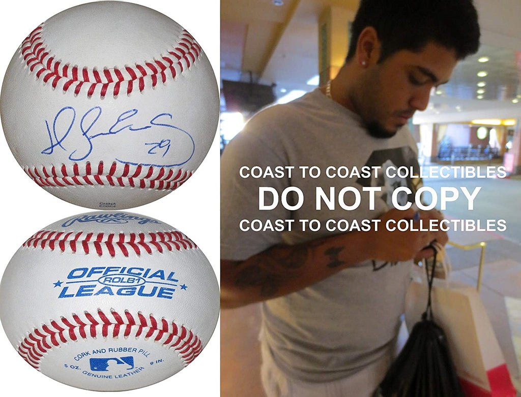 Hector Sanchez San Francisco Giants signed autographed baseball COA exact proof