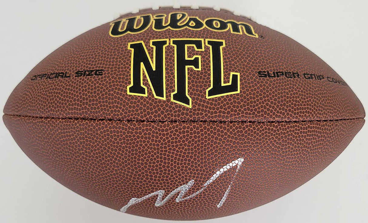 Mike Vick Philadelphia Eagles Atlanta Falcons signed football COA proof autographed