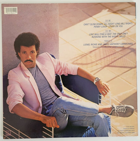 Lionel Richie signed Cant Slow Down album vinyl record COA proof autographed STAR