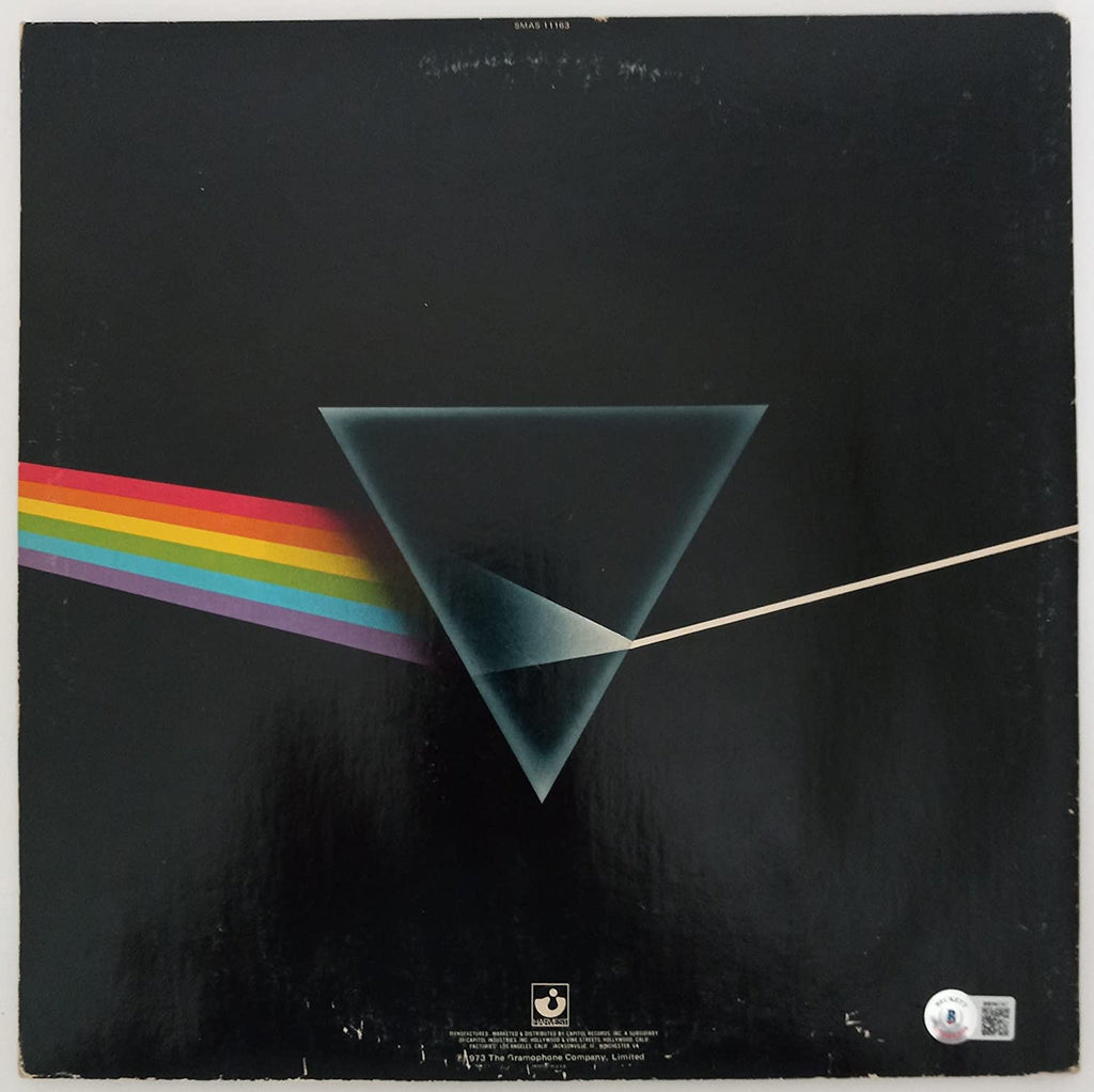 Nick Mason signed Pink Floyd Dark Side of the Moon album exact proof Beckett COA STAR
